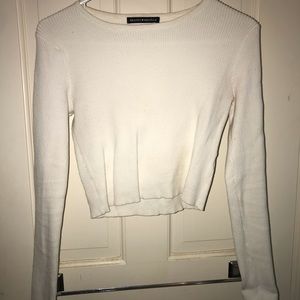 Brandy Melville White Veronica Knit Top